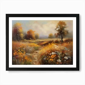 Printable Wall Art, Vintage Landscape, Farmhouse Wall Decorations, Vintage Landscape Oil Painting.6 2 Art Print