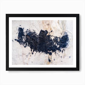 Stained Background. Abstract black paint grunge background 17 Art Print