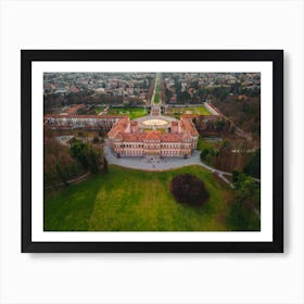 Villa Reale di Monza, Italia Art Print, Arte murale italiana, Poster italiano, Aerial Photography. Poster