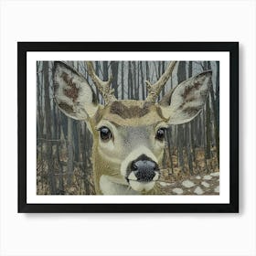 Deer In The Woods 1 Art Print