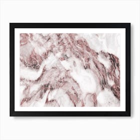 Pink and White Marble Mountain II Art Print