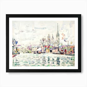 River Scene Rouen (1924), Paul Signac Art Print