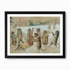 Carol Singing Cats Louis Wain Art Print