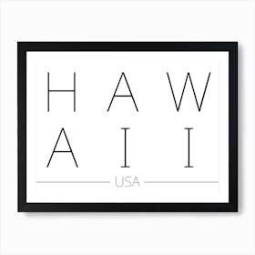 Hawaii USA Typography City Country Word Art Print