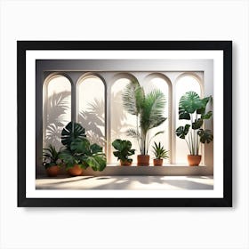 Plants on Narrow Arched Openings Art Print