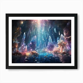 Cave Of Crystals Paintings Art Print 1 Art Print