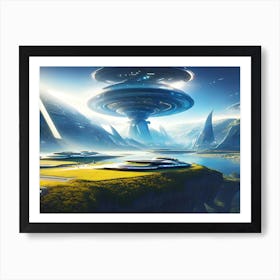 Spaceships In The Sky 1 Art Print