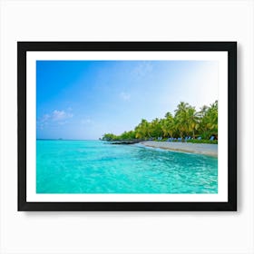 Relax Ocean Glow Earth Horizon Idylli Light Calm Dawn Paradise Sunrise Splash Banner At (16) Art Print