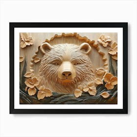 Bear Carving 5 Art Print