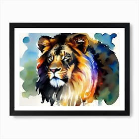 Lion Painting 22 Art Print