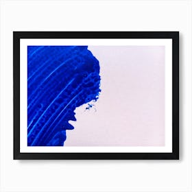Blue Paint Splash Art Print