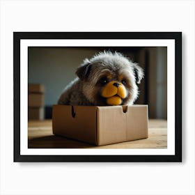 Dog In A Box Art Print