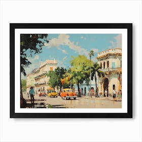 Havana Square - expressionism Art Print