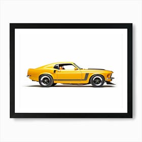 Toy Car 69 Mustang Boss 302 Yellow Art Print