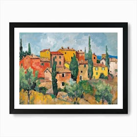 Peaceful Provenance Painting Inspired By Paul Cezanne Art Print