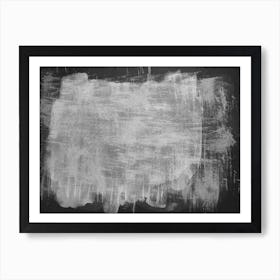 Minimal Abstract Black And White Painting 7 Art Print