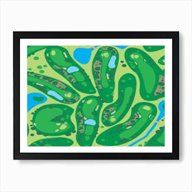 Golf Course Par Golf Course Green Art Print