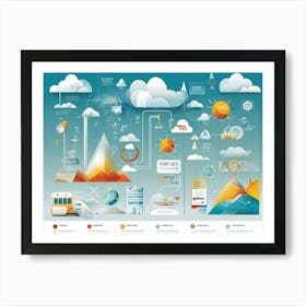 An Array Of Geometric Styles Forming An Abstract Interface Encapsulating The Elements Of Weather T (4) Art Print