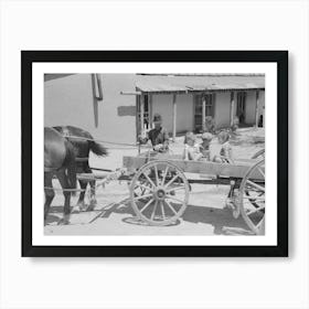 Spanish American Farmer And Family Arriving At Penasco, New Mexico For Shopping By Russell Lee Art Print