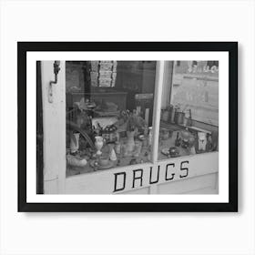 Drugstore Window, Ray, North Dakota By Russell Lee Art Print