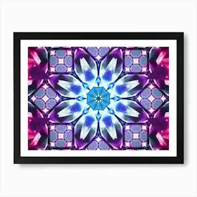 Abstraction Purple Mandala Pattern Art Print