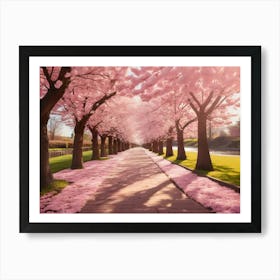 Cherry Blossoms Paintings Art Print 1 Art Print