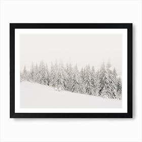 Minimalist Winter Forest Art Print