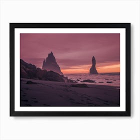 Sunset On The Beach Art Print