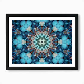 Blue Star Pattern 1 Art Print