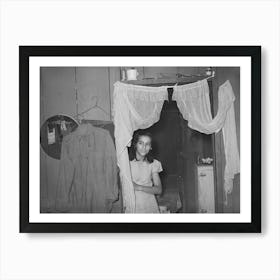 Mexican Girl In Doorway Between Living Room And Kitchen, San Antonio, Texas By Russell Lee Art Print