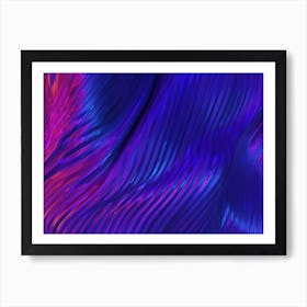 Abstract landscape: wave #4 [synthwave/vaporwave/cyberpunk] — aesthetic poster Art Print