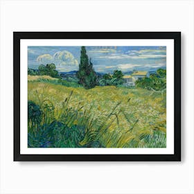 Vincent Van Gogh, Green Wheat Field With Cypress, Cypresses, 1889. Art Print