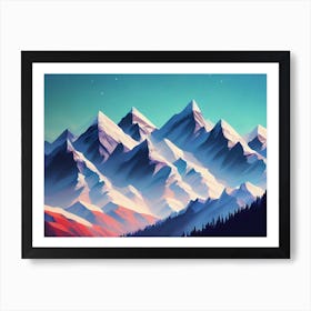 Abstract Mountains 6 Art Print