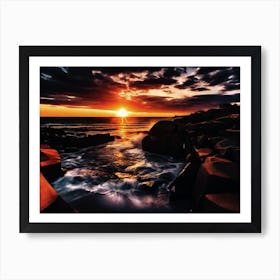 Sunset At The Beach 709 Art Print