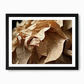 Crinkled Paper Featuring An Array Of Textured Patterns And Pronounced Creases Macro Photography Hi (4) Art Print