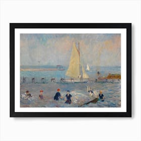 Seascape With Six Bathers Bellport, William Glackens Art Print