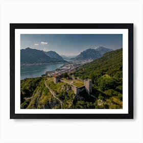 Aerial View Beautiful view of Lake Como, Italy Art Print