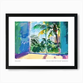 Miami From The Window Series Poster Painting 3 Art Print