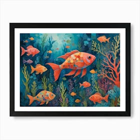 Fishes Under The Sea 2 Art Print