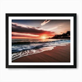 Sunset On The Beach 935 Art Print