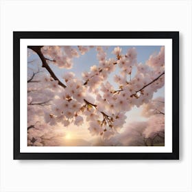 Cherry Blossoms Nature Art Print