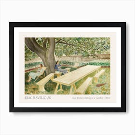 Two Women Sitting In A Garden, 1933 By Eric Ravilious Poster Art Print