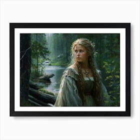 A charming fairy in the forest. 23 Art Print