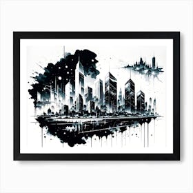 Cityscape Painting 12 Art Print