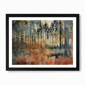 Forest Photo Collage 3 Art Print