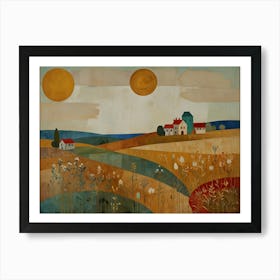 Field Of Sunflowers 5 Art Print