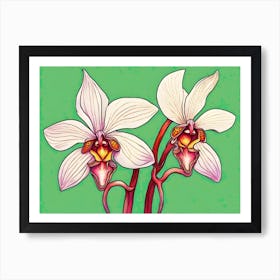 Exotic Orchids Art Print