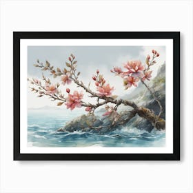 Blossoms By The Sea Art Print