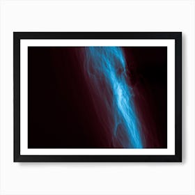 Glowing Abstract Curved Blue And Red Lines 6 Art Print