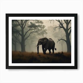 Elephant In The Forest Art Print